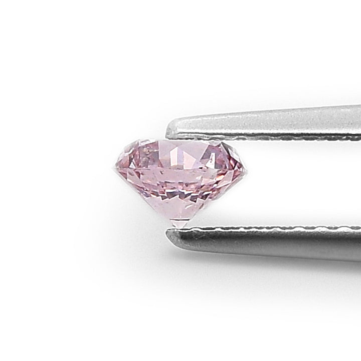 0.59 Carat Fancy Intense Purplish Pink Round Diamond SI2 GIA