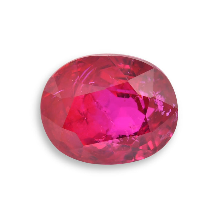 2.35 Carat Red MOZAMBIQUE Oval Ruby GRS