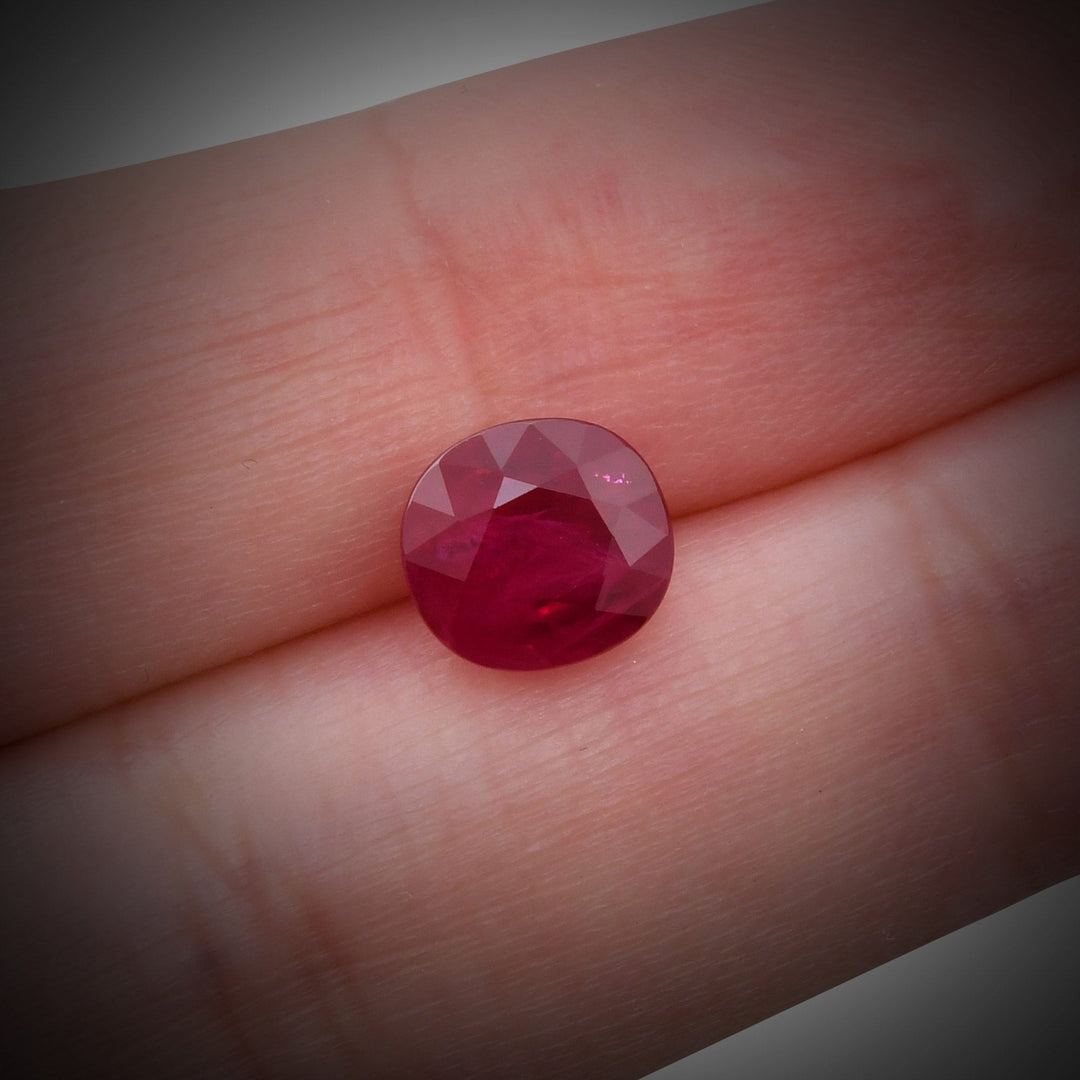 3.00 Carat Red BURMESE Cushion Ruby GRS