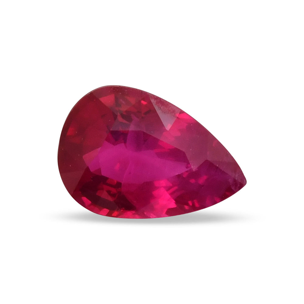 1.31 Carat Red  Pear Ruby