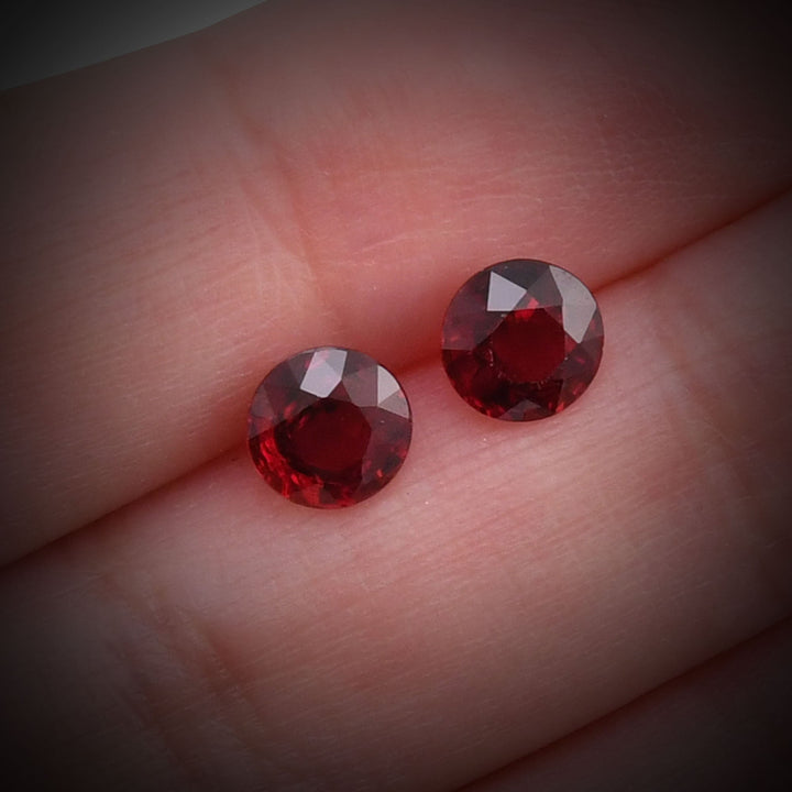 2.80 Carat Red  Round Ruby