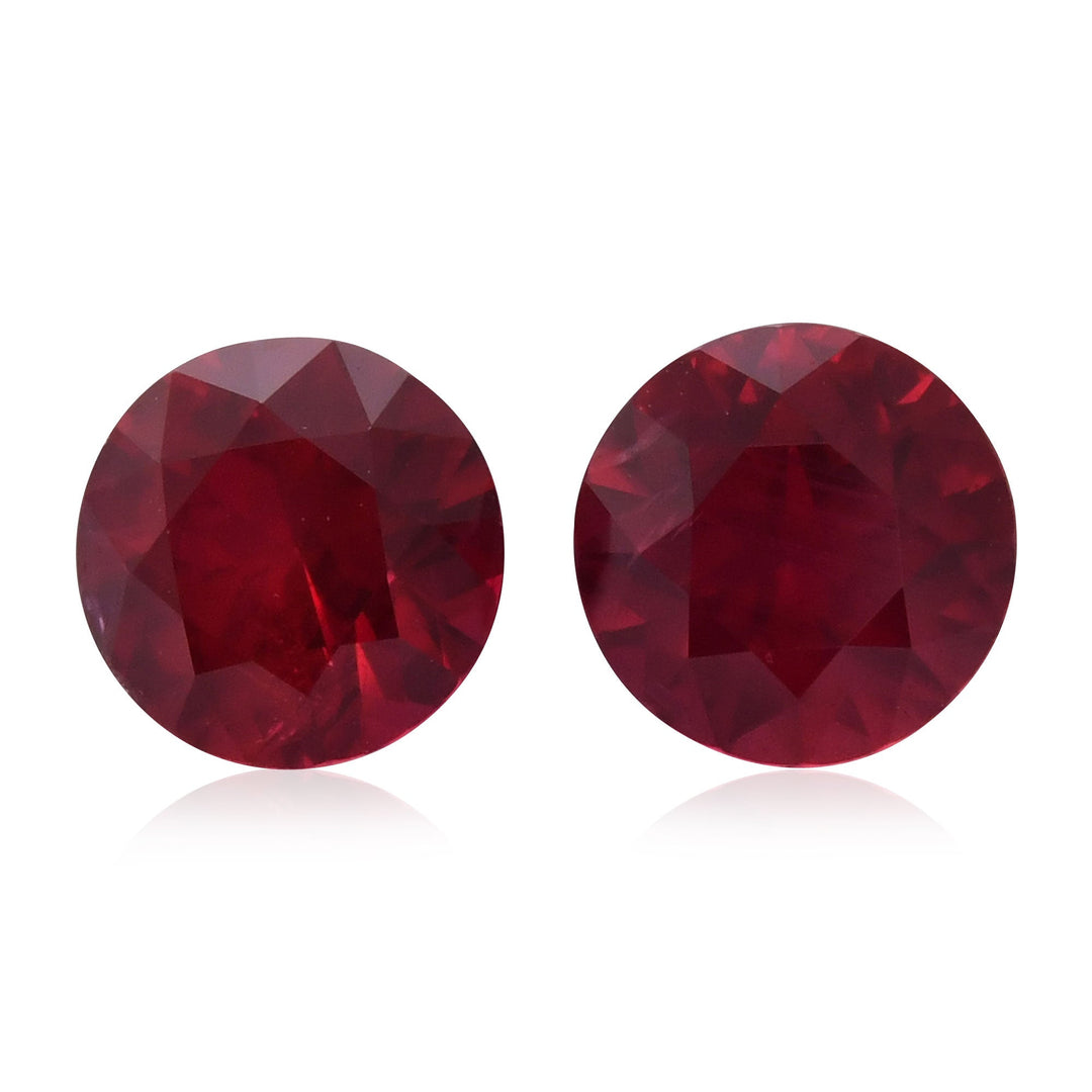 2.42 Carat Red  Round Ruby