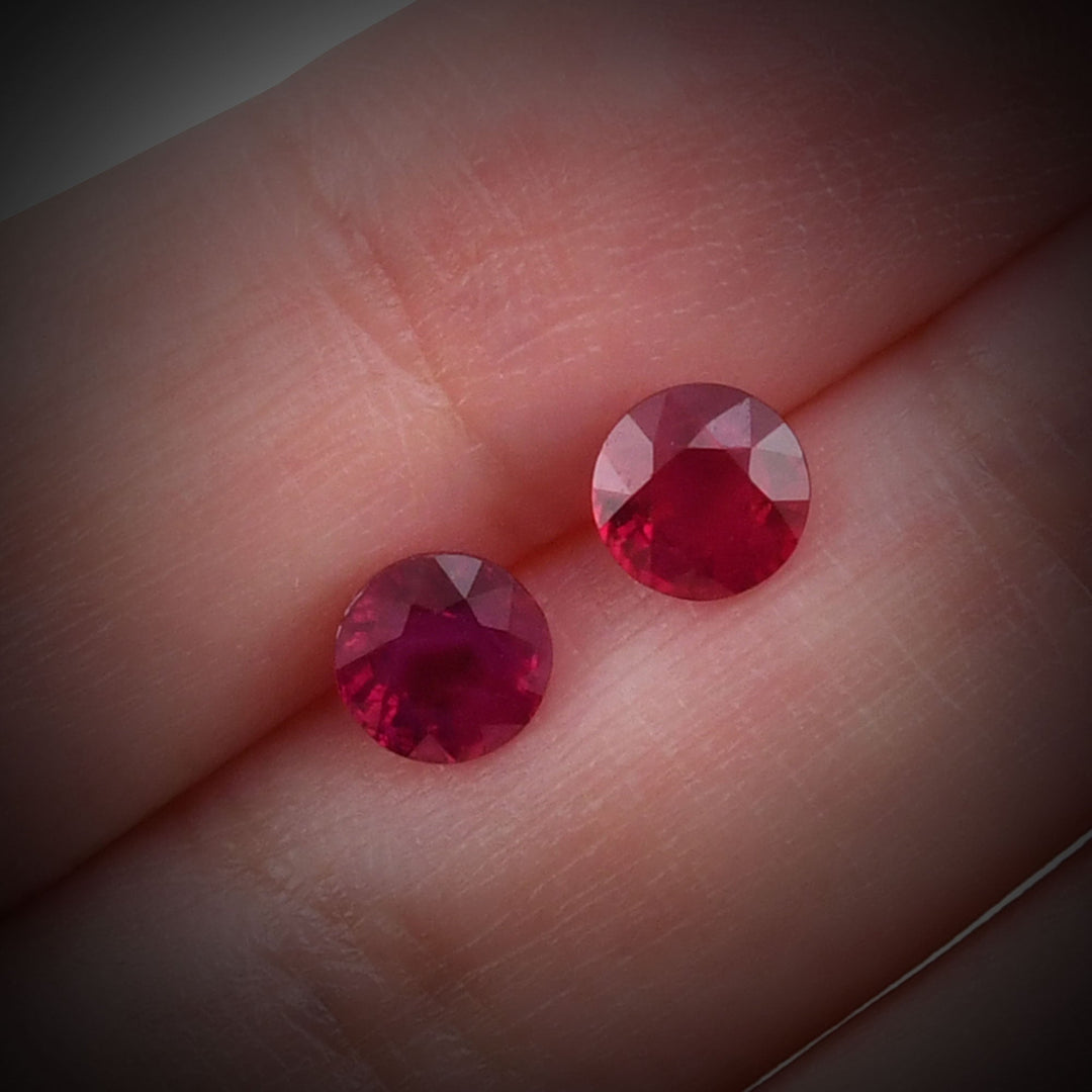 2.33 Carat Red  Round Ruby