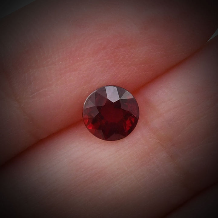1.74 Carat Red  Round Ruby