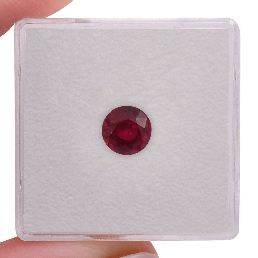 1.30 Carat Red  Round Ruby