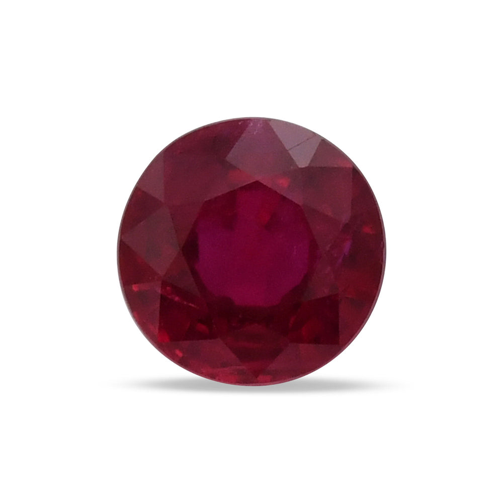 1.38 Carat Red  Round Ruby