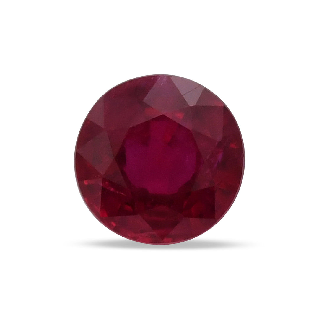 1.38 Carat Red  Round Ruby