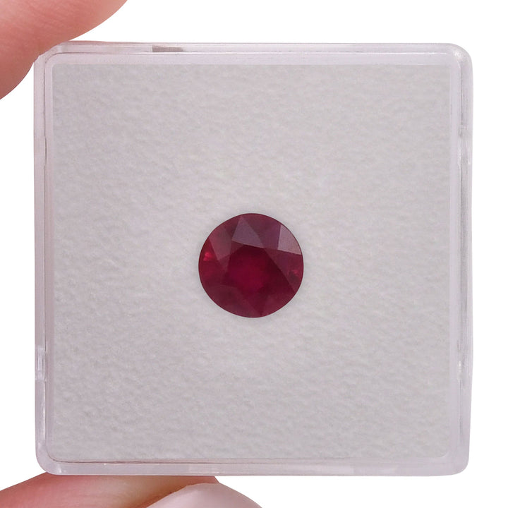 1.49 Carat Red  Round Ruby