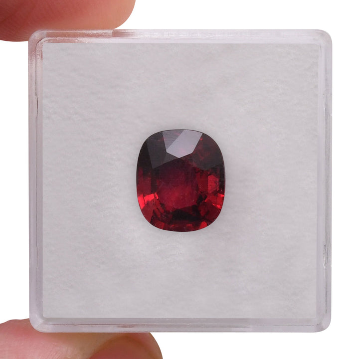 3.18 Carat Red MOZAMBIQUE Cushion Ruby CD No Heat