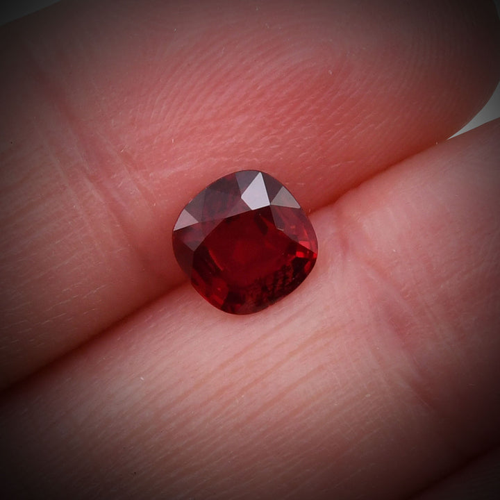 1.50 Carat Red MOZAMBIQUE Cushion Ruby CD