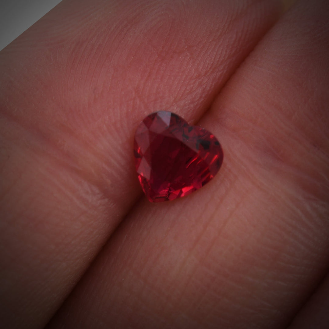 0.87 Carat Red MOZAMBIQUE Heart Ruby