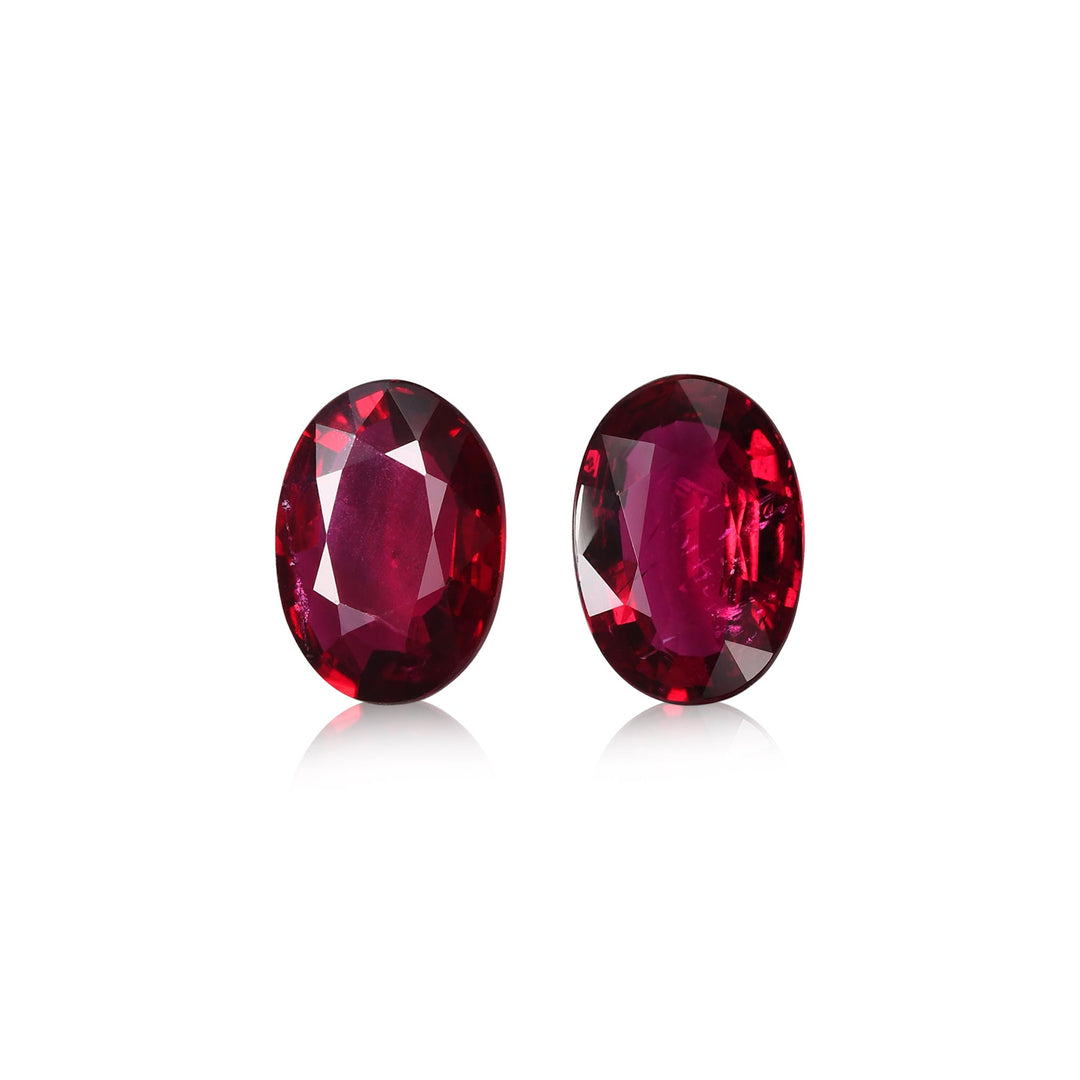 4.07 Carat Red  Oval Ruby