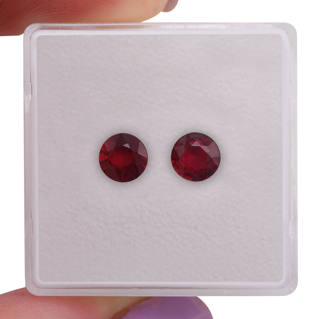 1.30 Carat Red MOZAMBICAN Round Ruby
