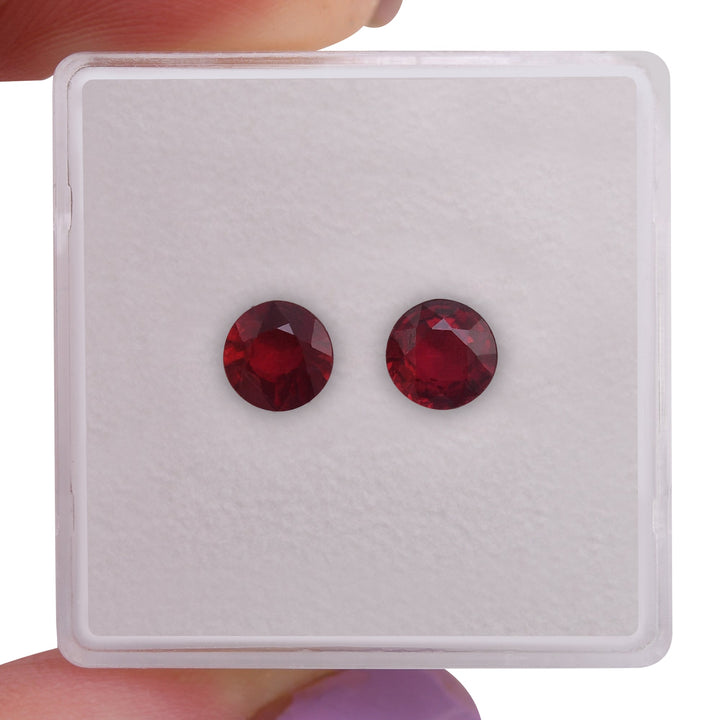 1.30 Carat Red MOZAMBICAN Round Ruby