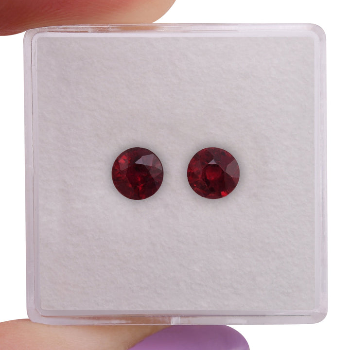 1.25 Carat Red MOZAMBICAN Round Ruby