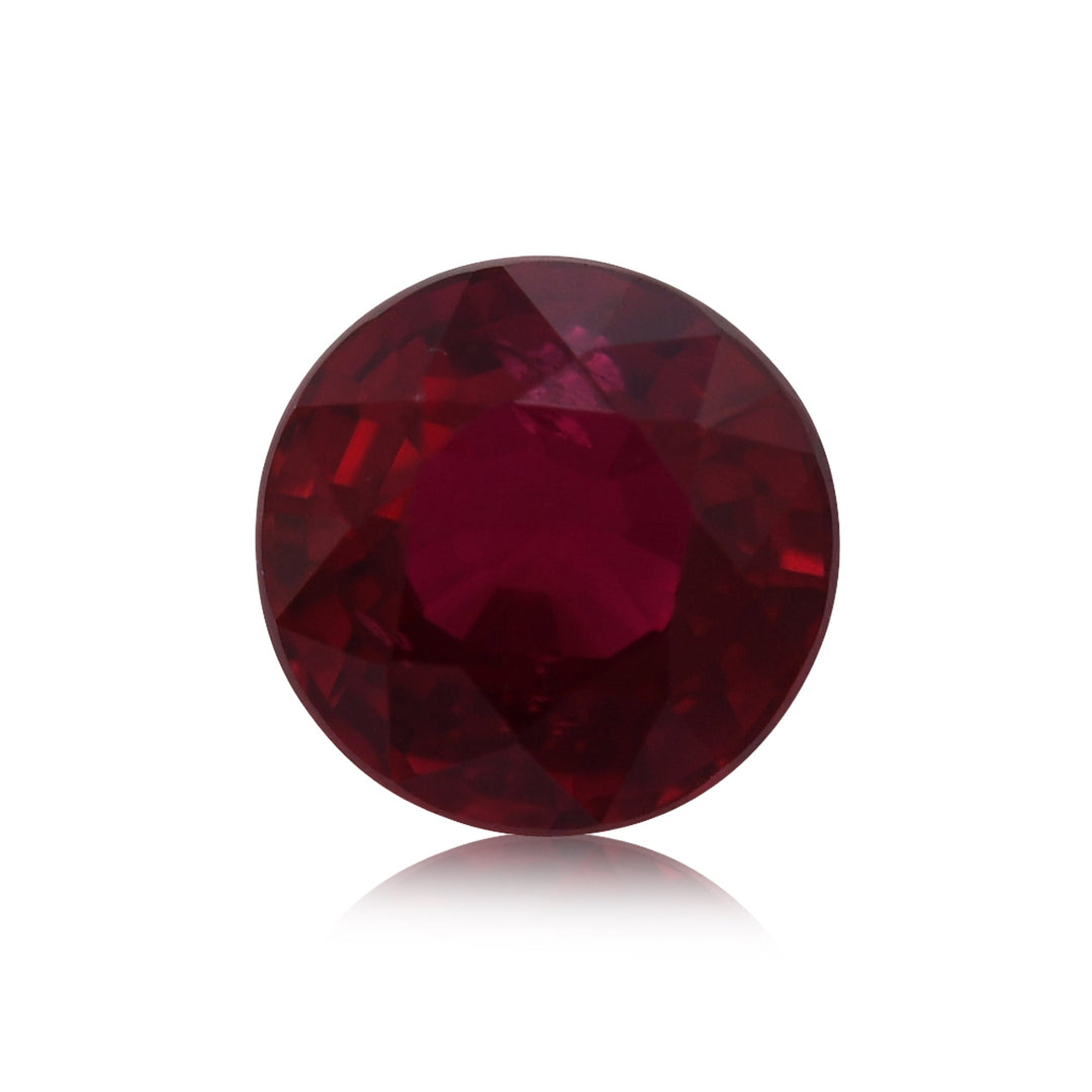 0.74 Carat Red MOZAMBICAN Round Ruby