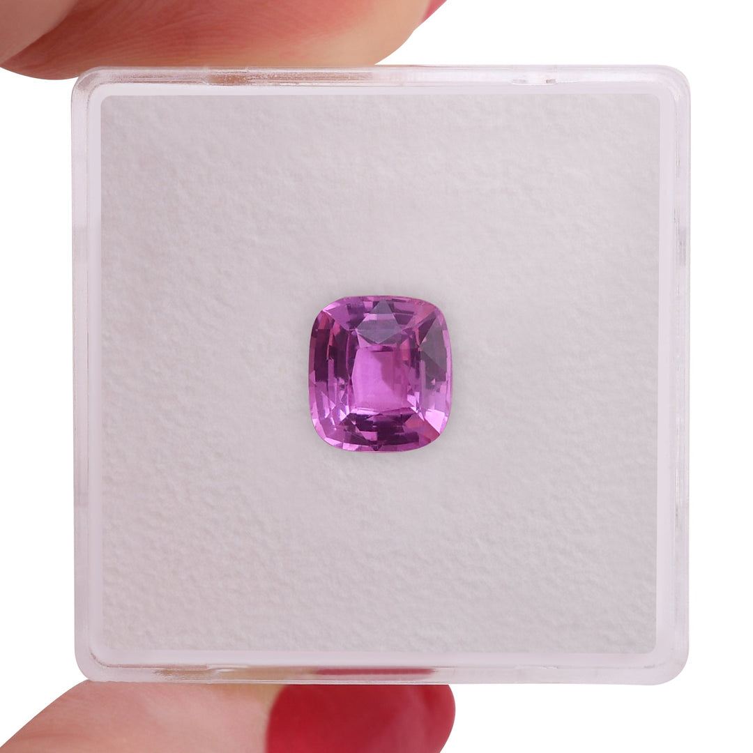 1.57 Carat Pink MADAGASCAR Cushion Sapphire GIA