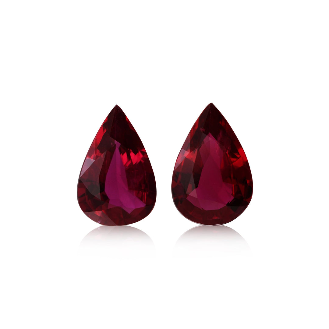2.62 Carat Red MOZAMBICAN Pear Ruby GIA