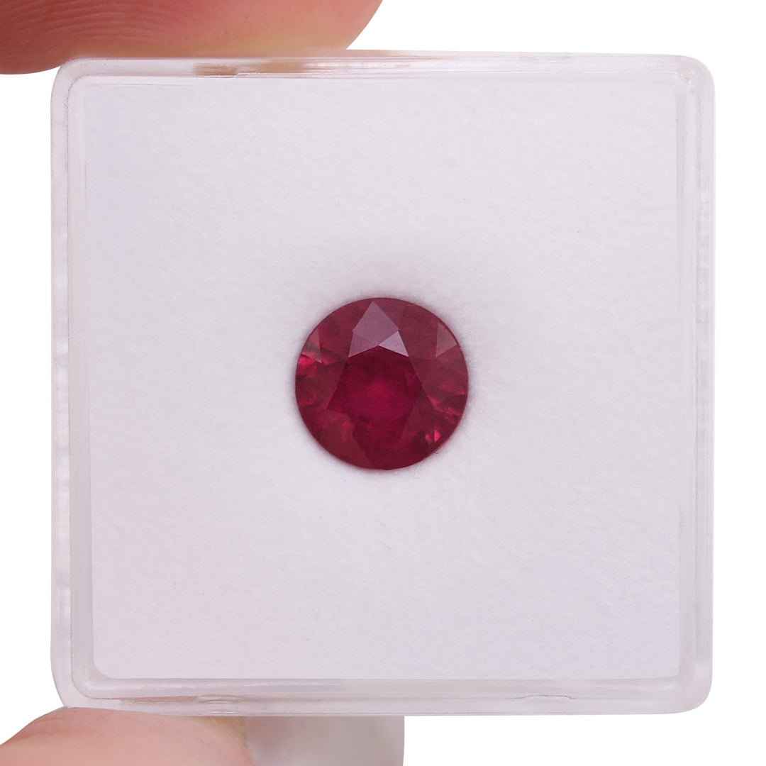 1.81 Carat Red MOZAMBIQUE Round Ruby